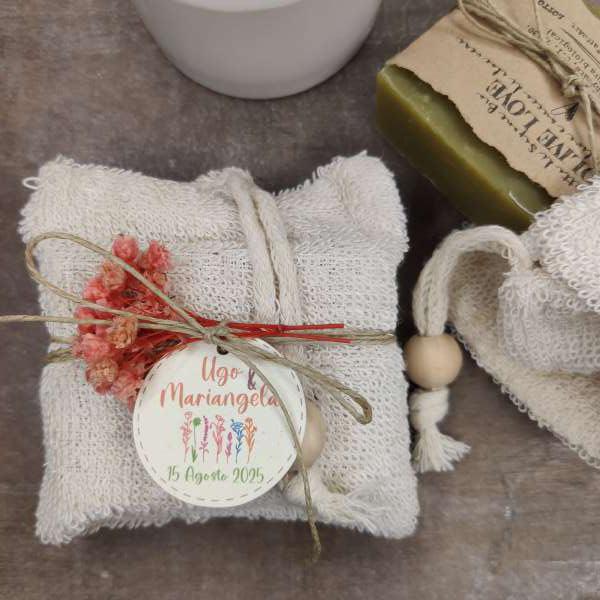 bomboniera sapone profumato fiori ecofattoart